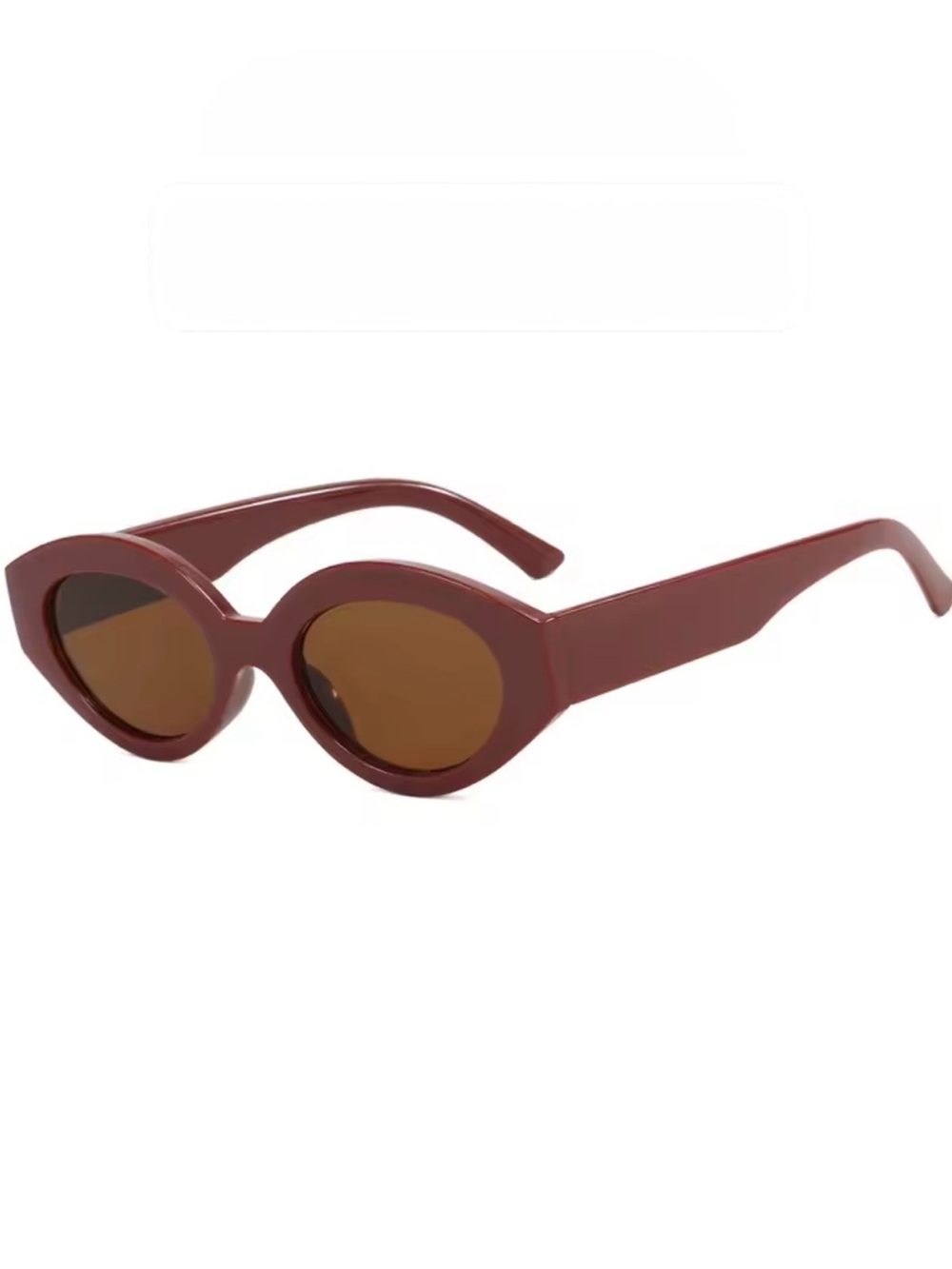 Macy's Brown Retro Oval Sunglasses